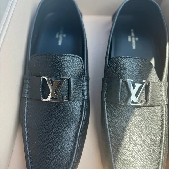 Louis Vuitton Men's Elegant Black Slip-Ons